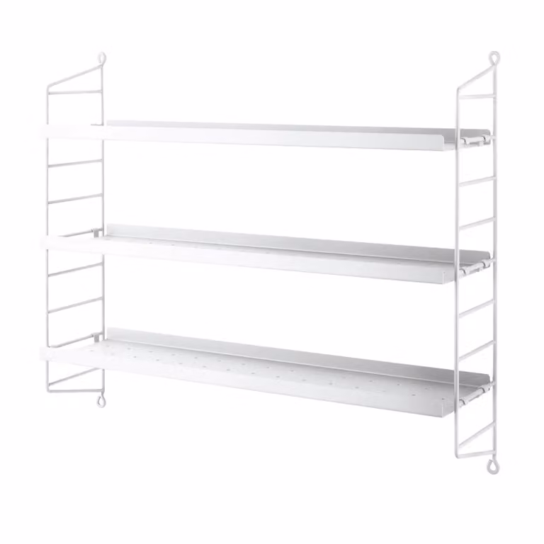 String Pocket boekenplank metaal Wit