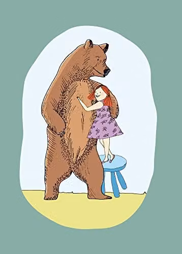 Komar Kunstdruk Lili and Bear - Poster voor aan de muur - Multicolour - 50 x 70 cm
