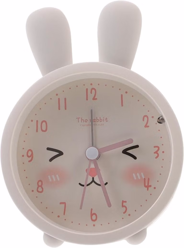 Stille decoratieve tafelklok met alarm voor woonkamer, slaapkamer of bureau, B/D/H: 85 x 40 x 105 mm