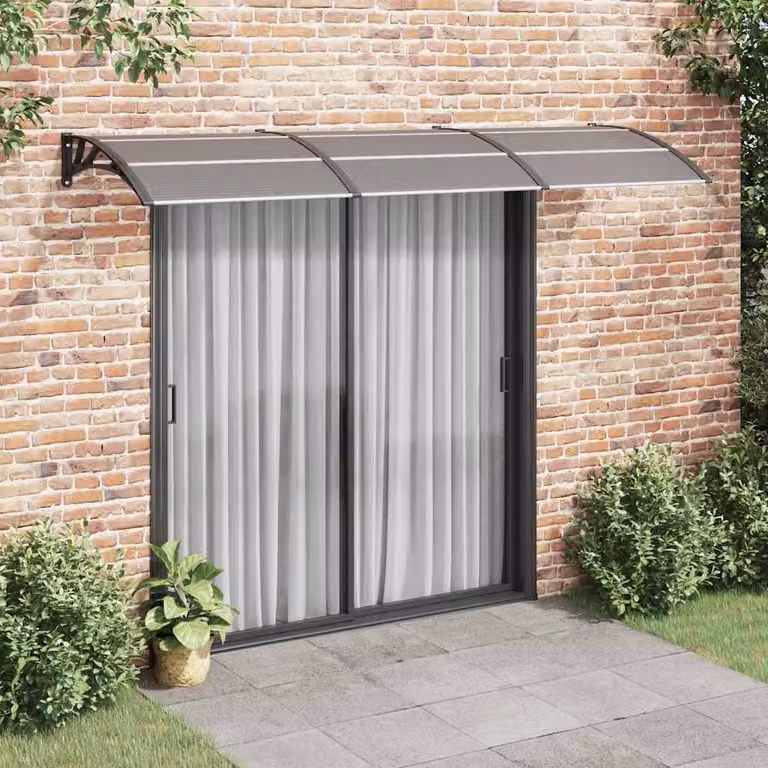 vidaXL Overkapping voor deur, zwart, 300 x 100 cm, polycarbonaat