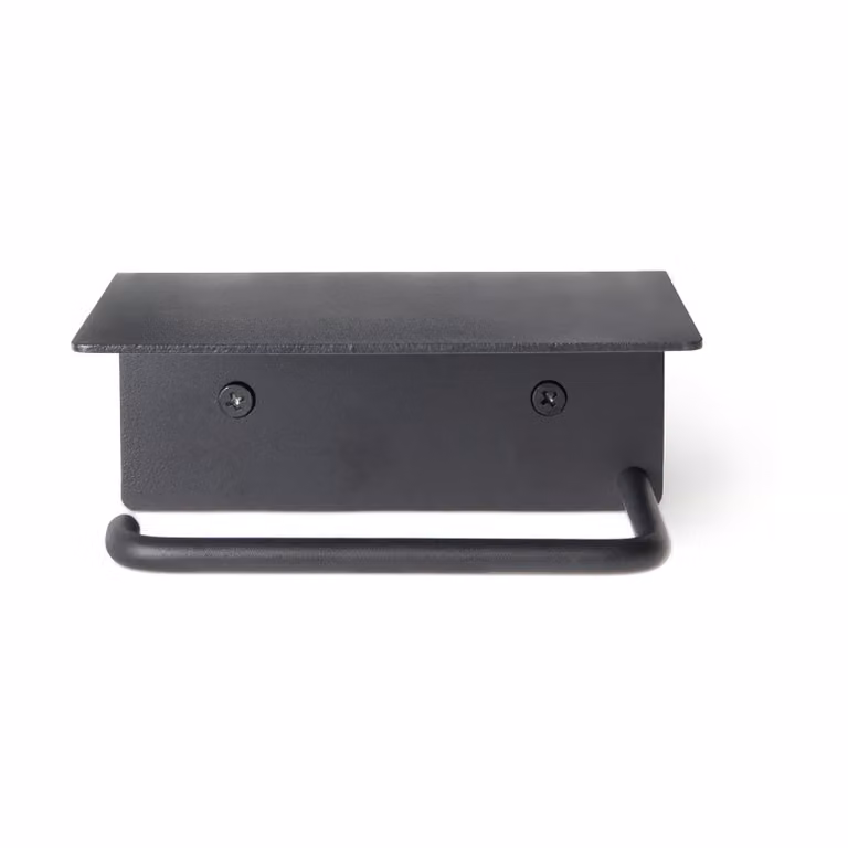 Ferm Living Dora toiletpapierhouder met legplank Black