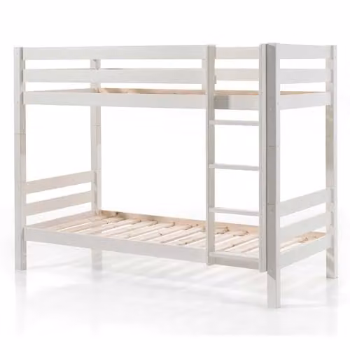 Vipack Pino Etagebed voor kinderen, verhoogd enkel bed van massief hout, 90 x 200 cm, inclusief opbergbox