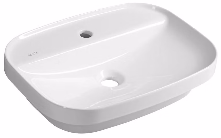 Isvea INFINITY keramische inbouwwastafel, wit, 55 x 40 cm