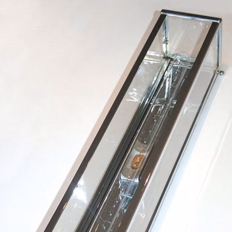Authentage Nostalgische Wandlamp Vitrine met Transparant Glas, Hoogte: 111 cm
