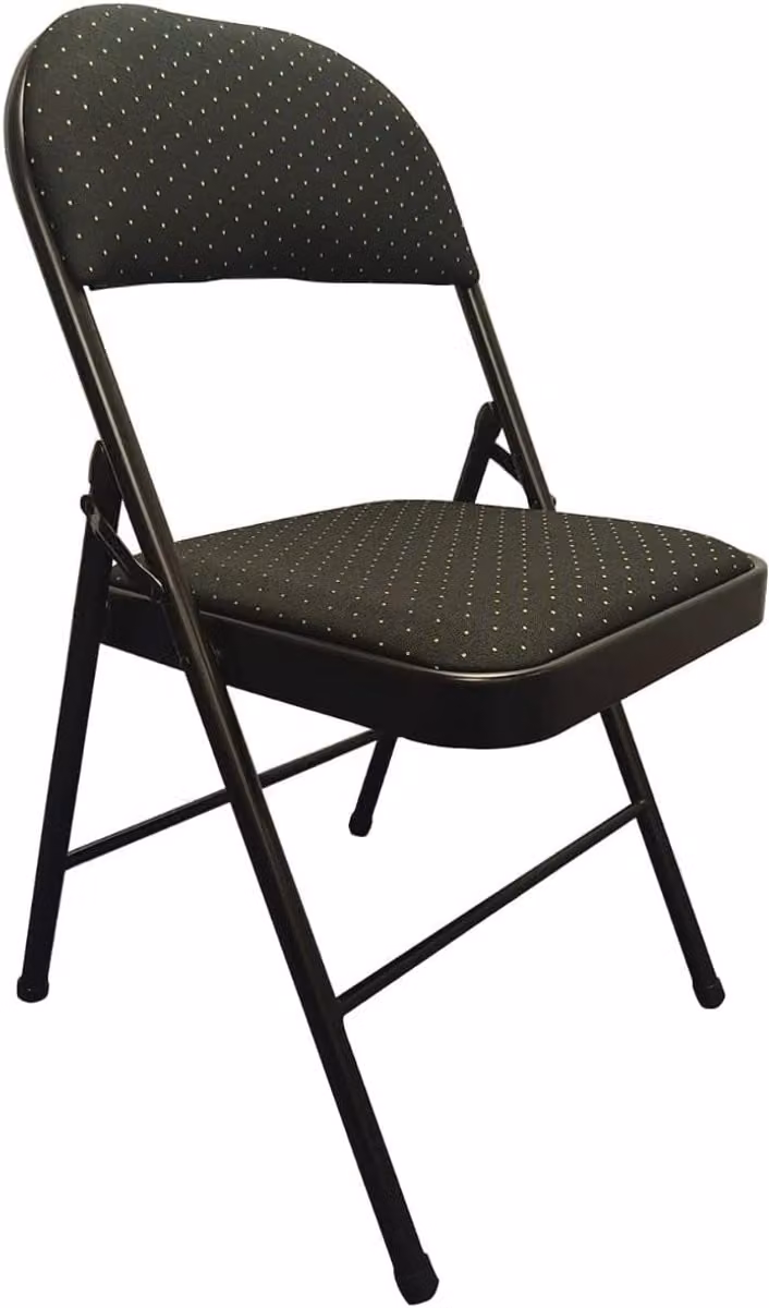 Stalen Klapstoel met Stoffen Zitting voor Kantoor en Eetkamer - B/D/H: 40 x 46 x 78 cm