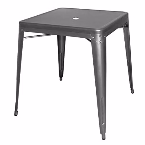 Bolero Bistro vierkante tafel grijs 66 x 66 cm
