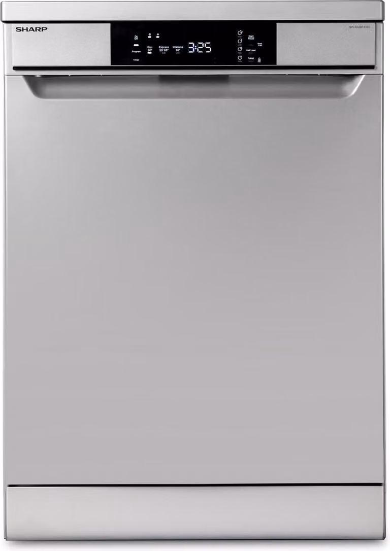 Sharp QWNA1BF47ESEU Vrijstaande vaatwasser - Zilver - 13 couverts - 47 dB