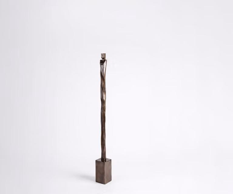 DELIFE Beeldje Statera Handgemaakt Aluminium Mokka Bronze B12 x D12 x H131 cm