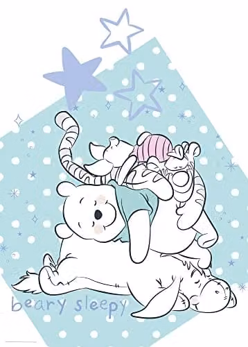 Komar Disney Winnie Pooh Beary Sleepy Poster Multicolour B: 50 cm, H: 70 cm