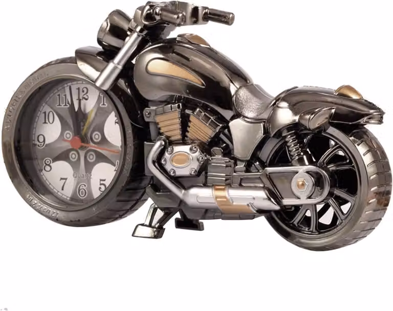 SnelShoppen Vintage Motorcycle Alarm Clock Retro Tafelklok in Motorvorm voor Kantoor en Thuisdecoratie