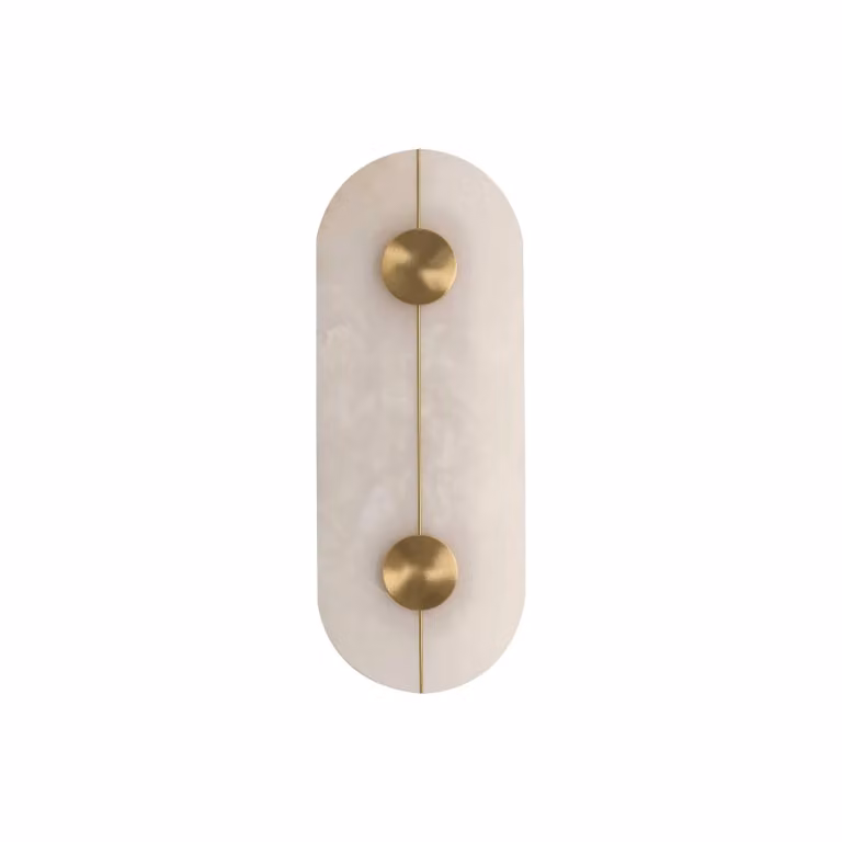 Viokef Lusso LED wandlamp met marmeren effect in wit en goud/messing voor woonkamer, slaapkamer of hal