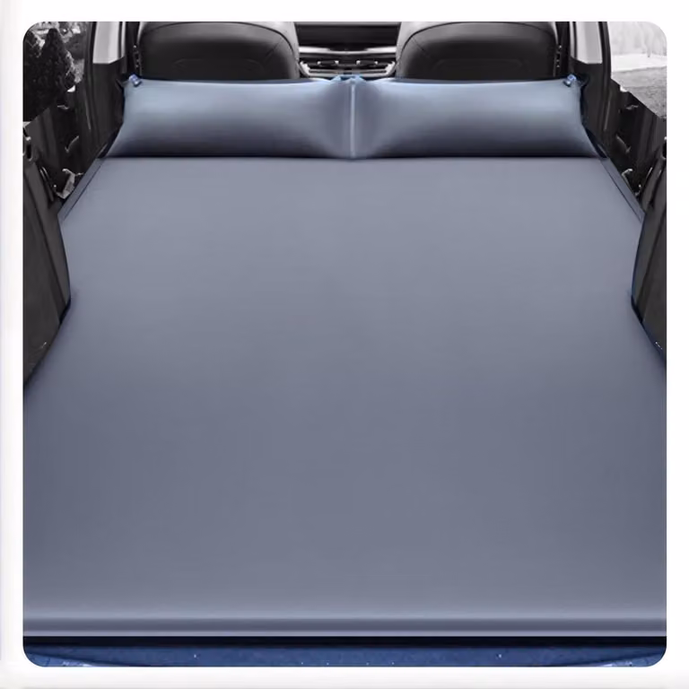 Zelfopblaasbaar Auto Matras - Comfortabel Luchtbed voor Reizen - Grijs - 15 cm dik