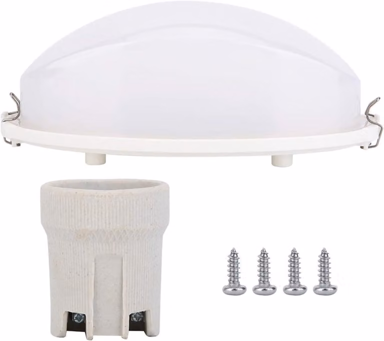 Allecto Explosiebestendige Sauna Lampenkap - Witte Plastic Dome voor Stoomkamers