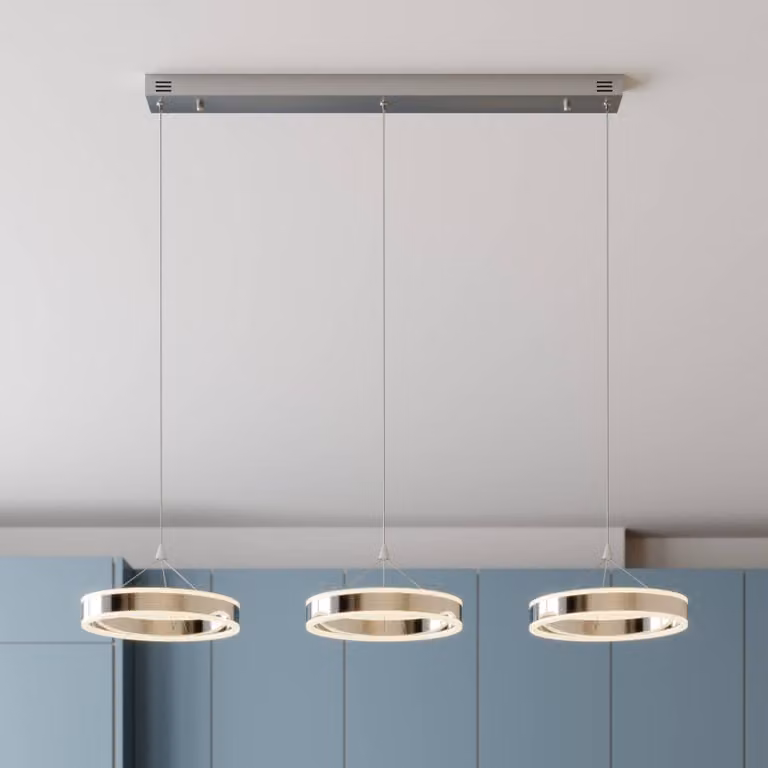 Lucande Lyani Hanglamp - Modern - Chroom/Wit - Dimbaar - LED