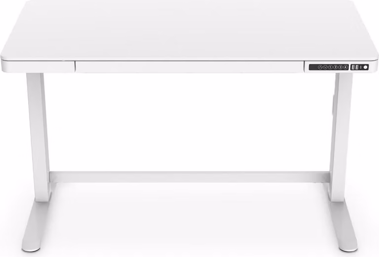 Digitus DA-90406 Bureau met USB-oplaadfunctie en lade, wit, B: 120 cm, D: 60 cm