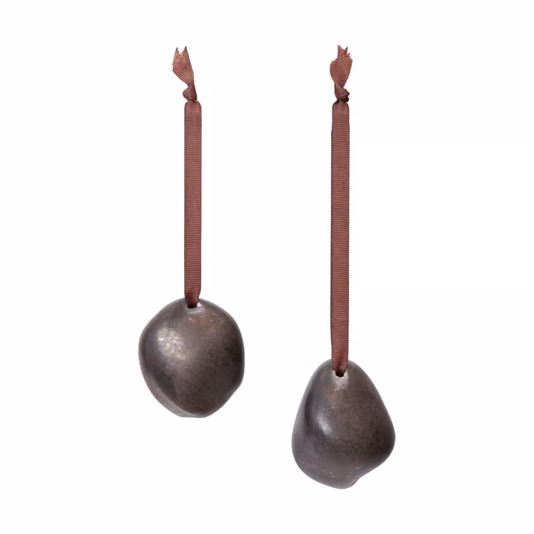 Ferm Living Bellure kersthangers 2 stuks Rustic Bronze 7 cm