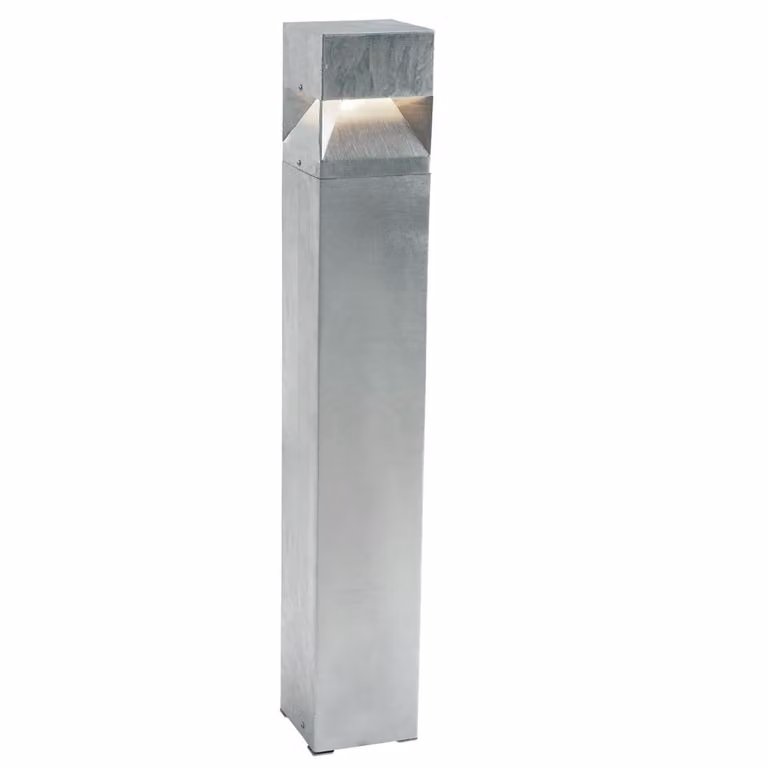 Franssen Arvika gegalvaniseerde tuinlamp in grijs/zilver met warmwitte verlichting