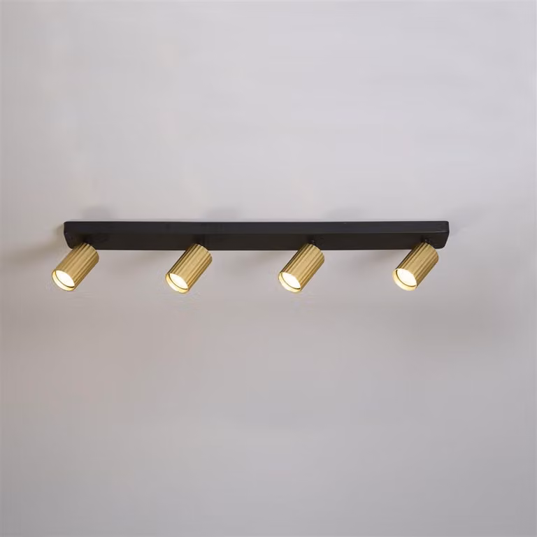 Lyora Spot Anna 4-lichts plafondlamp goud/messing