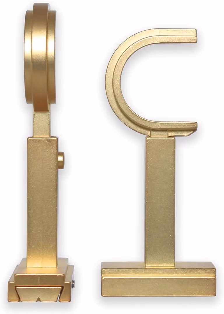 Set van 2 luxe verstelbare gordijnroedebeugels voor metalen roeden tot 1 1/4 inch diameter