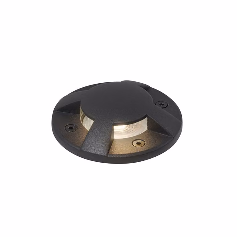 Qazqa Moderne Grondspot Zwart GU10 IP65 Effect voor Tuin