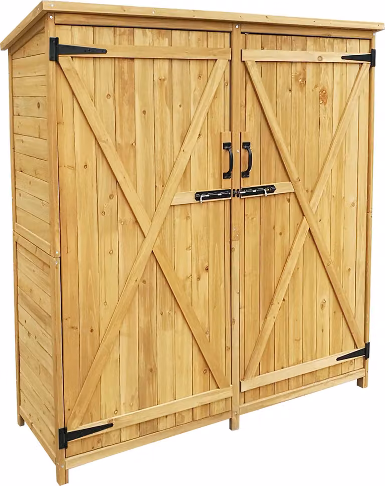 Wiltec Tuinhuis met dubbele deur en bitumen dak, vurenhout, B/D/H: 135 x 50 x 154 cm