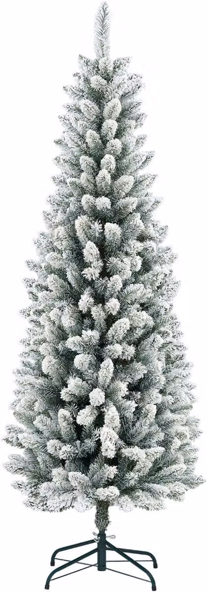 HOMCOM Kunstkerstboom met sneeuweffect en metalen standaard, Groen