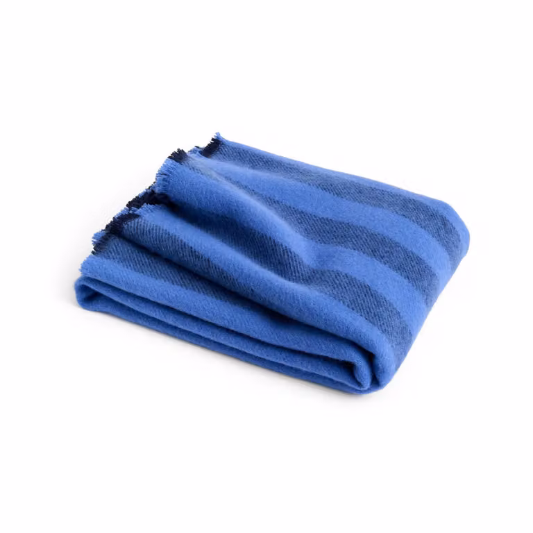 HAY Duo plaid blauw B: 130 cm, D: 180 cm