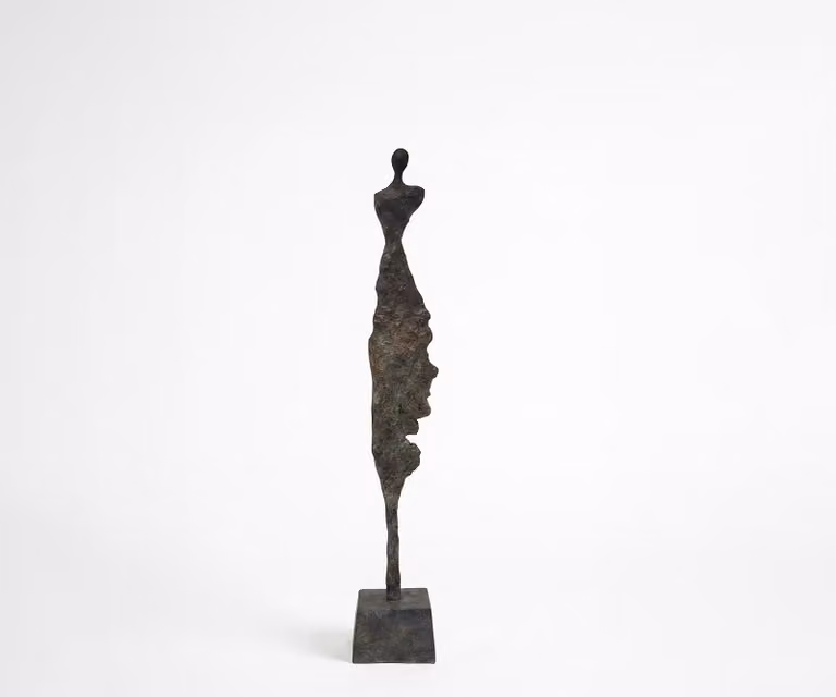 Umbra Antica Serina Beeldje - Handgemaakt Aluminium - B: 14 cm, D: 14 cm, H: 85 cm
