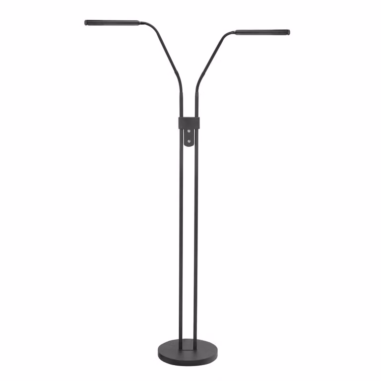 Highlight Design leeslamp Murcia 2-lichts zwart metalen vloerlamp