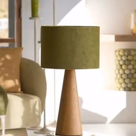 Light & Living DINAN Lampvoet - Houtprint - Bruin - Ø 13,5 x 33,5 cm