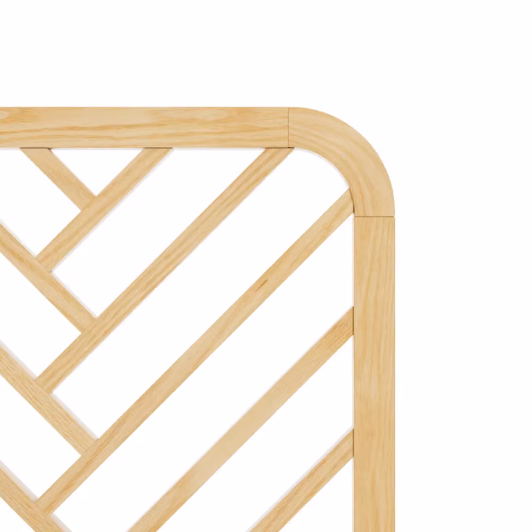 Hypnia Hoofdbord van FSC-gecertificeerd massief grenenhout in beige met geometrisch design