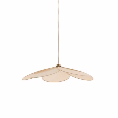 Light & Living Fyano hanglamp beige en goud/messing, B: 79 cm, H: 20 cm