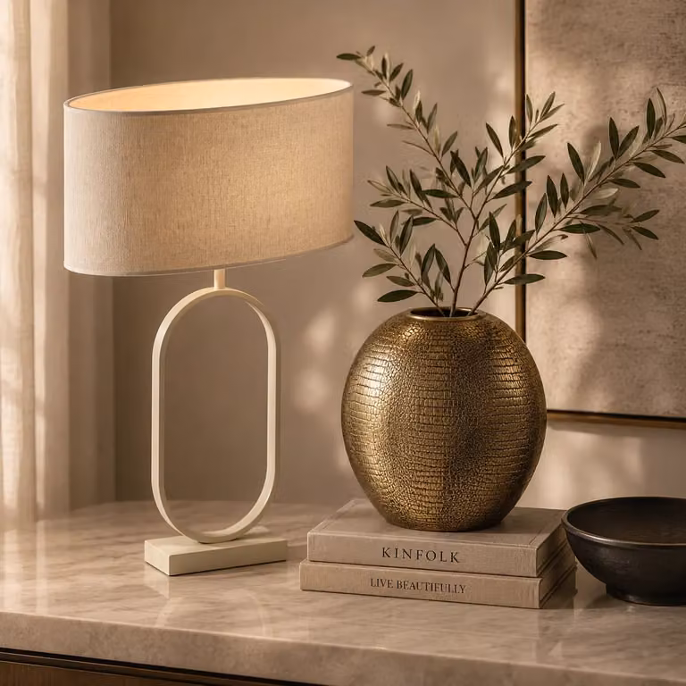 Light en Living Lampvoet JAMIRI creme B/D/H: 21 x 10 x 45 cm
