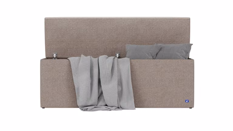 BRUNO opbergbank in beige met modern design en extra opbergruimte, Breedte: 160 cm