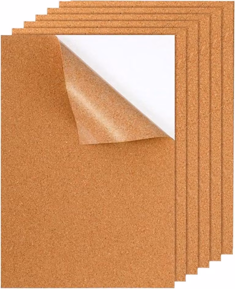 Kurkplaat Set Natuurlijk Kurk - Zelfklevend Prikbord voor Muurorganisatie en Decoratie - 30 x 30 cm