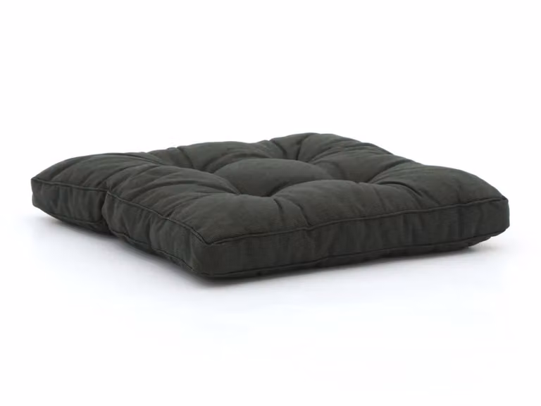 Madison Loungekussen voor de tuin, Zwart, Dralon, 73 x 73 x 73 cm