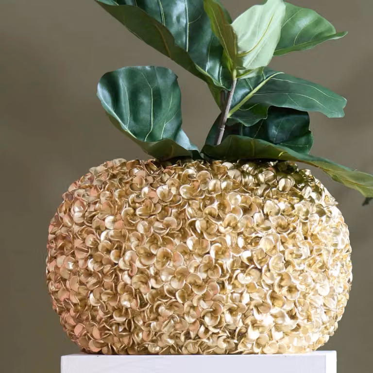 Light - Living Phylia Decoratieve Vaas Goud Keramiek Breedte: 47,5 cm, Hoogte: 30 cm