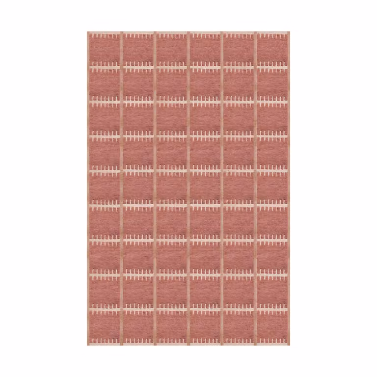 Layered Lilly wollen vloerkleed Claret red, B/D: 350 x 250 cm