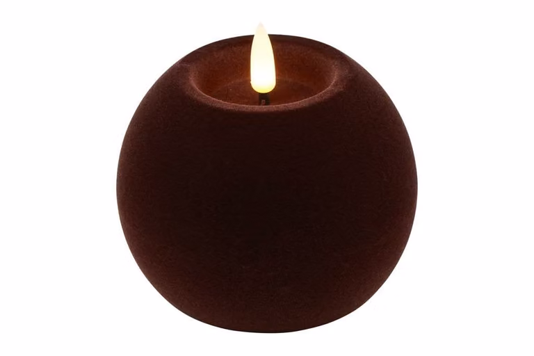 Countryfield Led bolkaars Lyon diep paars velvet D10 H7,8 cm