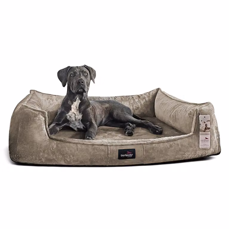 Tierlando Orthopedisch hondenbed FRANKLIN in teddy stof, Taupe, 160 x 110 cm