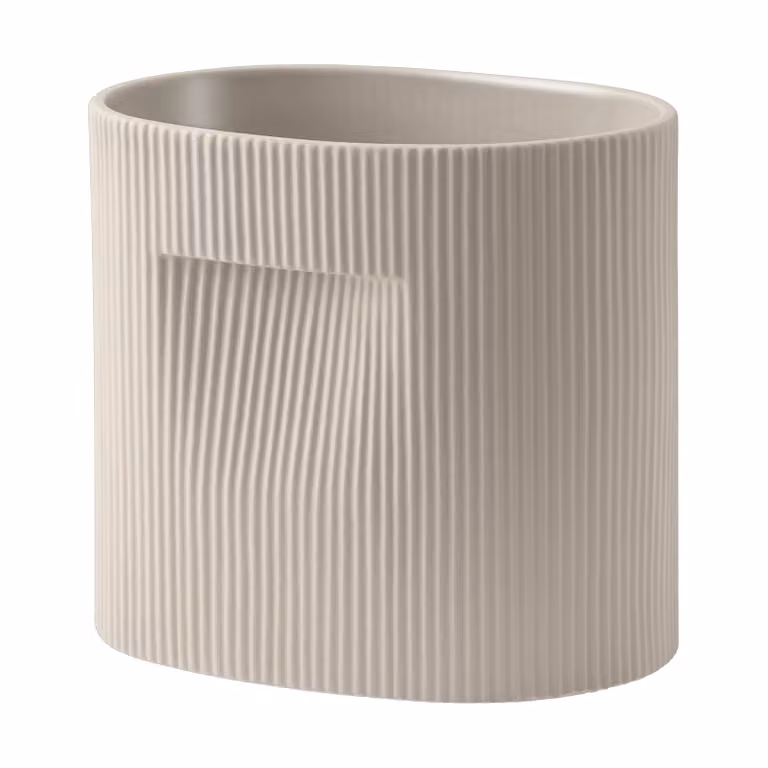 Muuto Ridge pot beige, keramiek, diameter: 24 cm