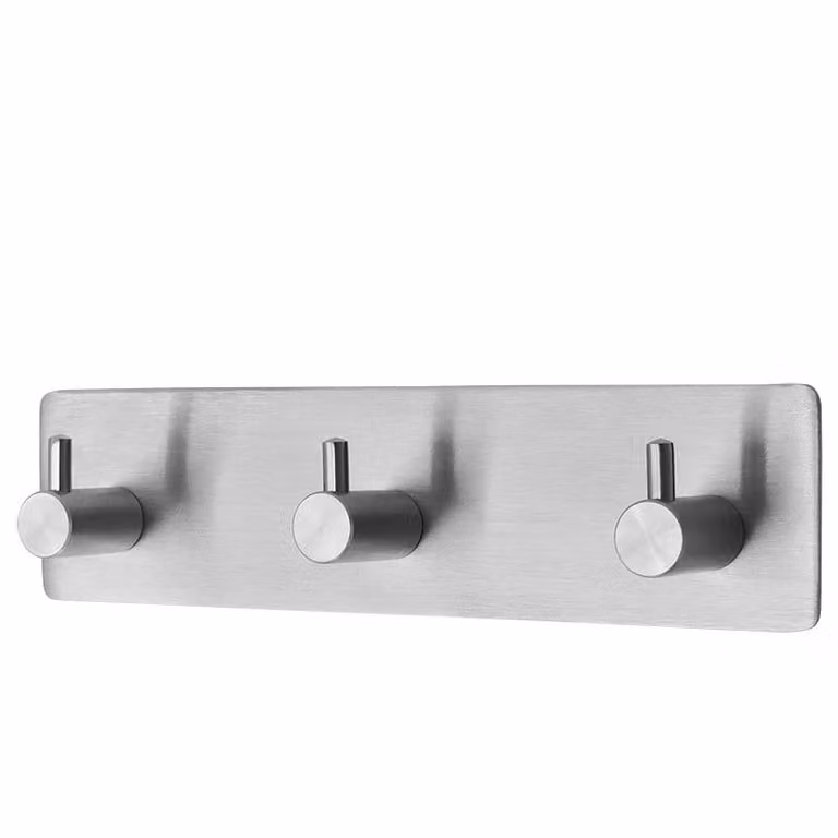 XIVADA Handdoekhaakjes Tres - Zelfklevend - Zilver - 3 in 1