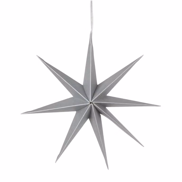 Broste Copenhagen Star papieren ster, Zilver, Diameter: 50 cm