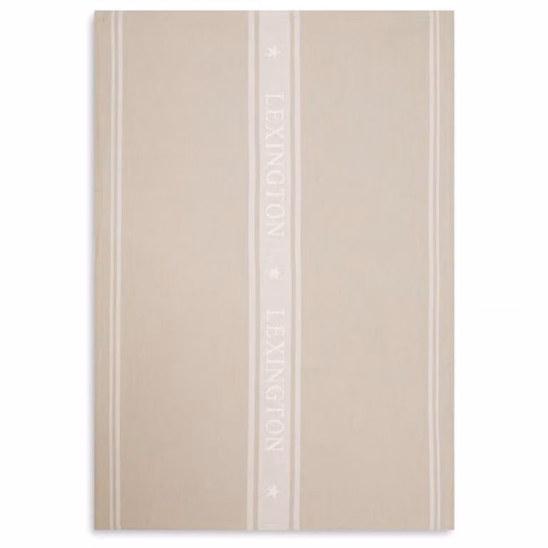 Lexington Icons Star keukenhanddoek Beige-white 50x70 cm