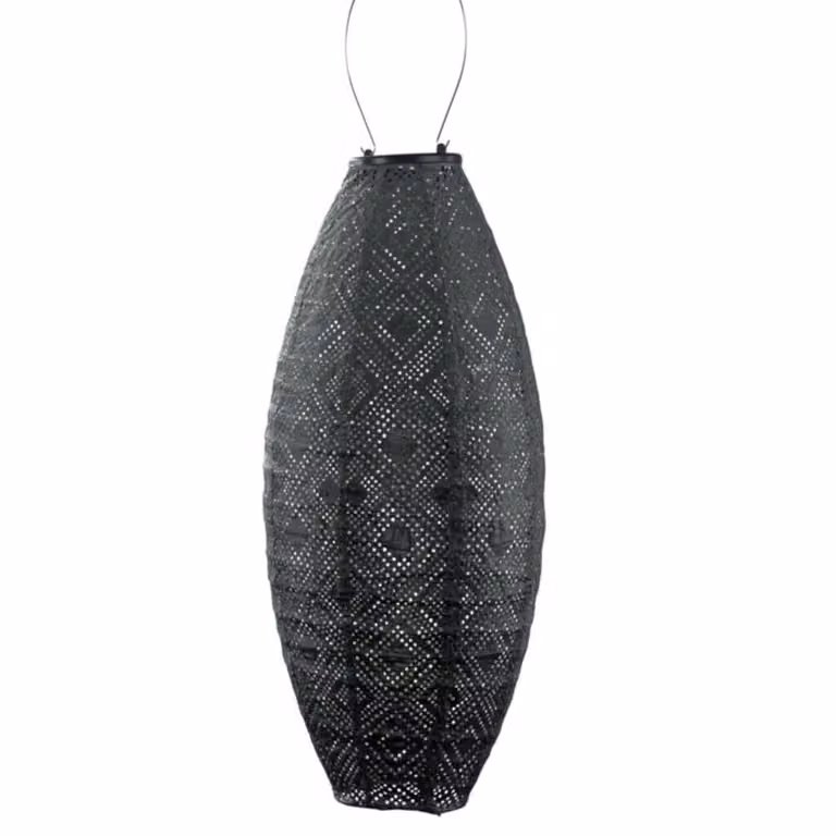 Lumiz Solar Lampion Mosaic Ovaal LED Donkergrijs 20 cm