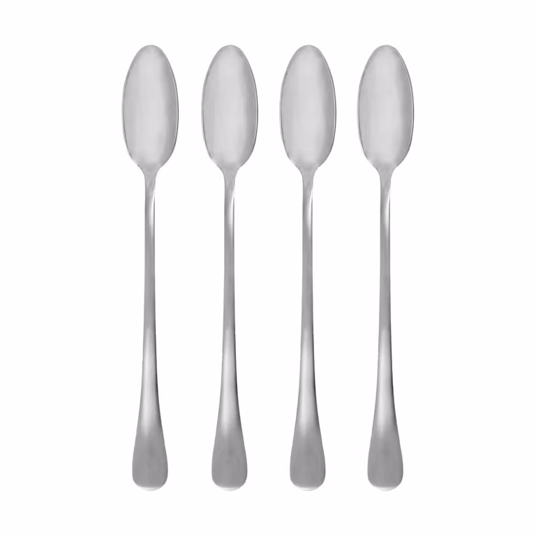House Doctor Brush lange lepels 4-pack met zilveren afwerking