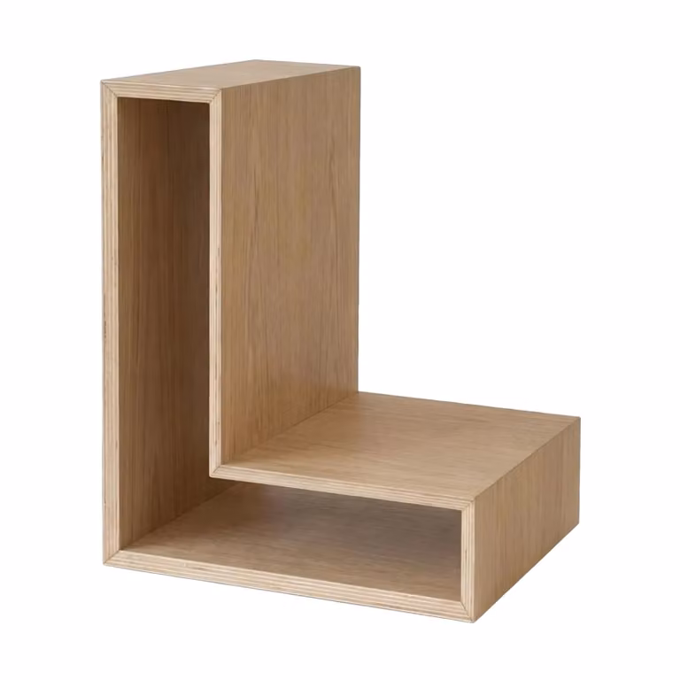Maze L-shelf wandplank Eiken, B: 30 cm, D: 38 cm, H: 29 cm