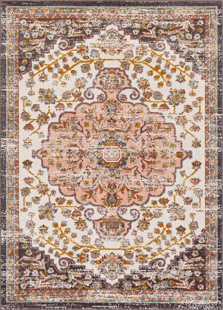 SURYA Celia vintage oosters vloerkleed - Roze