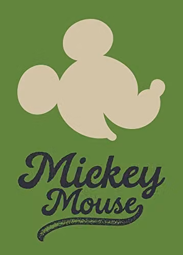 Komar Disney Mickey Mouse Green Head Poster, Multicolour, 50 x 70 cm