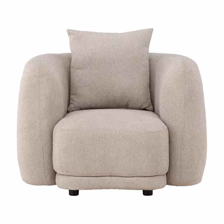 Nest of Nora Meli Lounge stoel - 1-zits fauteuil - Bouclé - Beige